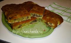 Rôsolový saury koláč - rýchle recepty na lahodný rybí koláč Rybí koláč s konzervou saur na kefíre